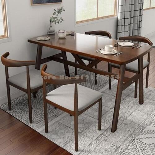 Household Backrest Dining Chair Simple Stool Dining Table Chair Nordic Restaurant Chair Modern Imitation Solid Wood Wrought Iron