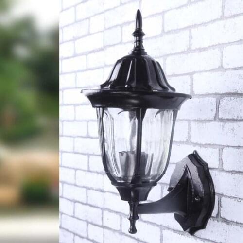 European Retro LED Wall lamp Outdoor Wall Sconce Lighting Waterproof Garden Wall Light Fixtures Aluminum Glass Porch Lights