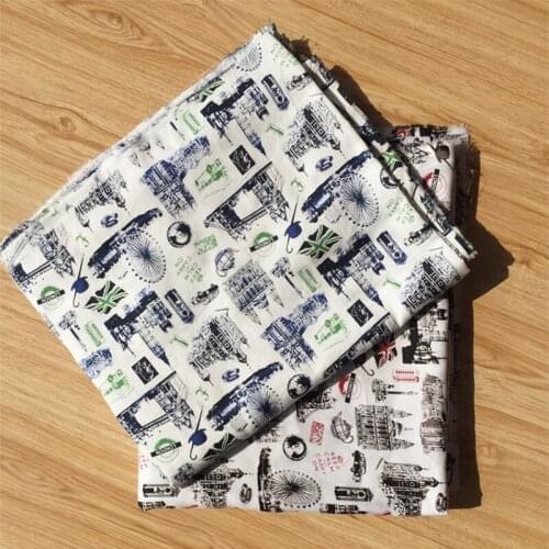 HLQON cotton sateen British style on the street fabric for sewing women clothing upholstery tissue wedding dress patchwork DIY