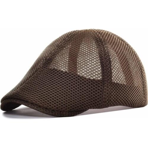 VOBOOM Summer Black Flat Cap Men Women Breathable Newsboy Caps 6 Panel Lightweight Driver Beret Hat Baker Boina 125