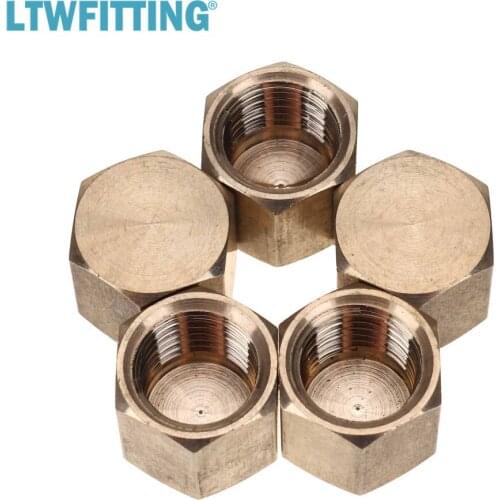 LTWFITTING Lead Free Brass Pipe Cap Fittings 1/4" Female NPT Air Fuel Water