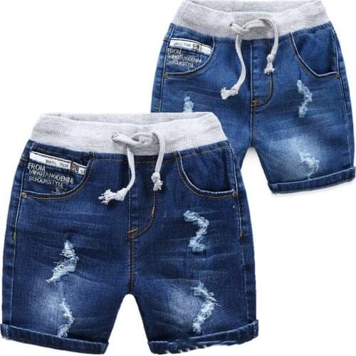 Summer Kids Baby Girls Shorts Boys Jeans Short Pants Toddler Ripped Pants for Baby Boys Shorts Cotton Girls Denim Shorts 2-10Y