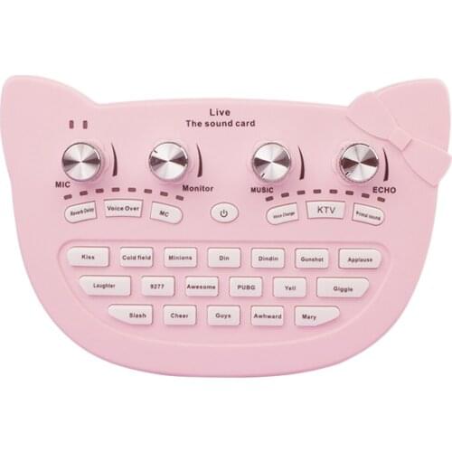 Live Sound Card Bluetooth Mini Audio Podcast Mixer for Live Broadcast Music Recording Podcasting Karaoke Singing