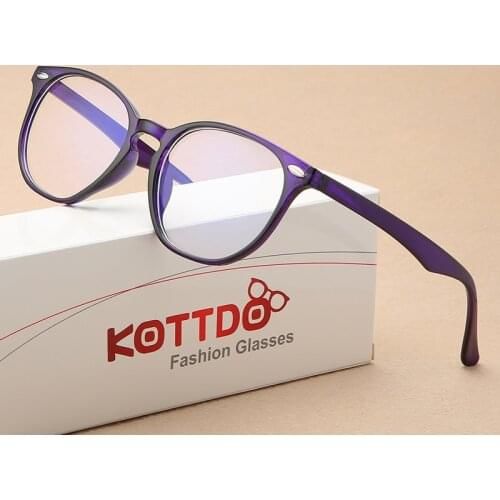 KOTTDO Fashion Anti-blue Glasses Frame Retro Ultra-light Glasses for Women Computer Eyewear Goggles Clear Eyeglasses Men Oculos