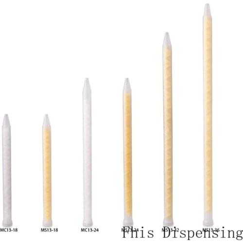 MS13-18 MS13-24 MS13-32 MS13-36 Static Mixer Bell Mouth Inlet Mixing Nozzle for Duo Pack Epoxies