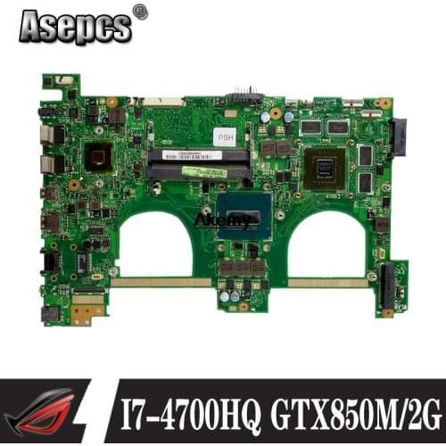 N550JK Laptop motherboard For Asus VivoBook N550JK N550JX Q550JV G550JK N550JV original mainboard I7-4700HQ GTX850M/2G