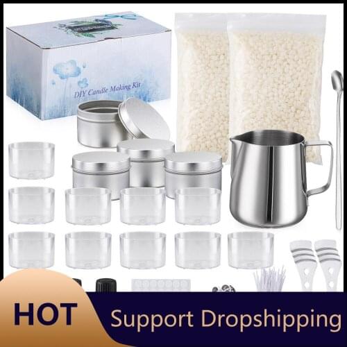 Candle Making Kit Diy Candle Scented Candle Aromatherapy Candle Soy Wax Parent-child Christmas Set Cotton Core Pot Handmade tool