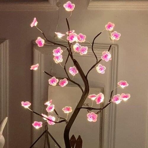 Desktop Tree Lamp LED Copper Wire Tree Night Light Decorative Table Lamp Bonsai Night Lamp Bedroom Bedside Lamp Home Decoration