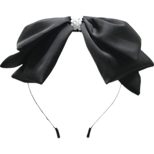 2021 New Luxury Pearl Hairbands Women Bow Hair Hoops Girls Hair Accessories Fashion Jewelry Headband