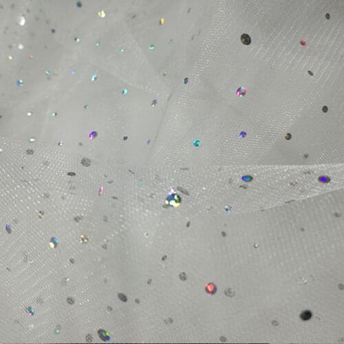 The new American net piece sequins dress skirt laser magic piece of cloth clothing decorative fabric