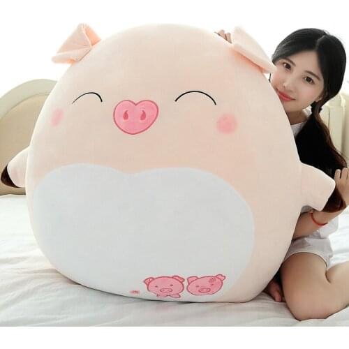 New 80cm Large Size Pig Plush Toys Kids Cushion Pillow Soft Car Sofa Calm Animal Stuffed Dolls Children Birthday Christmas Gift