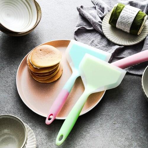 New Non-Stick Silicone Shovel Baking Tools Heat-Resistant Handle Turner Kitchen Spatula Cooking Tool