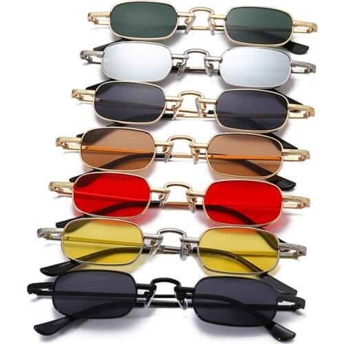 Fashion Metal Square Sunglasses Small Box Vintage Sun Glasses For Men Women Wholesale New