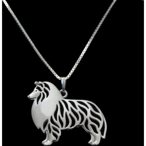 Handmade Standing Shetland Sheepdog pendant for women choker necklace Dog Jewelry Pet Lovers Gift