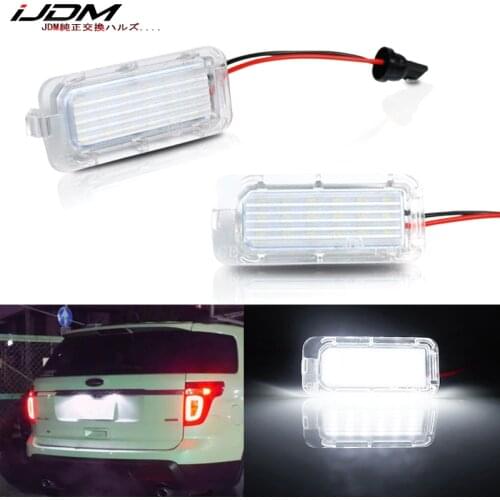 IJDM OEM-Fit 3W 6000K xenon white Full LED License Plate Light For Ford Explorer Escape Fusion License Plate Light,CAN-bus 12V
