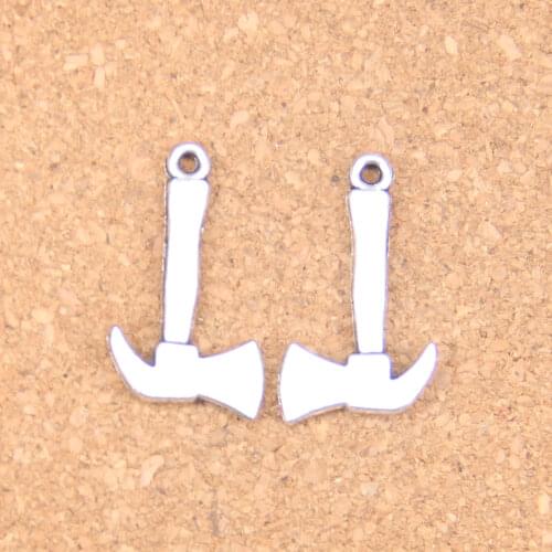 14pcs Charms fire axe ax 26x15mm Antique Pendants,Vintage Tibetan Silver Jewelry,DIY for bracelet necklace
