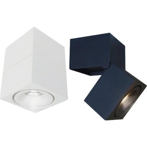 Surface mounted LED downlight 3W/7W/12/15W 180 degree rotating Nordic dimmable downlight AC85-265V for indoor lighting