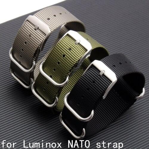 Shengmeirui nato strap for Luminox Mens military watchband 22MM 23MM Green Black Grey Nylon Strap bracket