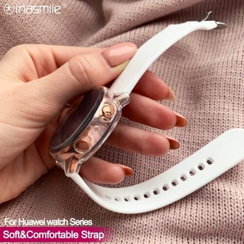 20mm 22mm Sport Silicone Strap Bracelet For Huawei watch 2 Pro GT 2e GT2 42mm 46mm Huawei honor Magic 2 Replacement Wrist Band