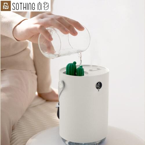 XIAOMI SOTHING Double Spray Wireless Air Humidifier Car Air Freshener Mini Night Light Humidity Detector Mist Maker Air Purifier