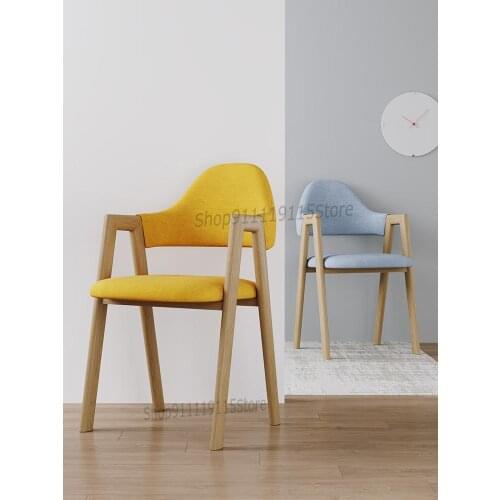 Study Chair Modern Simple Student Desk Bedroom Make Up Computer Stool Back Cloth Home Nordic Dining Chair