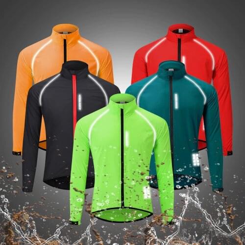 WOSAWE Waterproof Cycling Jacket Ultralight MTB Bicycle Bike Rain Jacket Raincoat Outdoor Sport Windproof Cycle Clothing