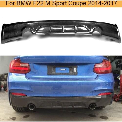 Rear Diffuser For BMW 2 Series F22 M Sport Coupe 2014-2017 Convertible 220i 228i Carbon Fiber Rear Bumper Diffuser Lip Spoiler