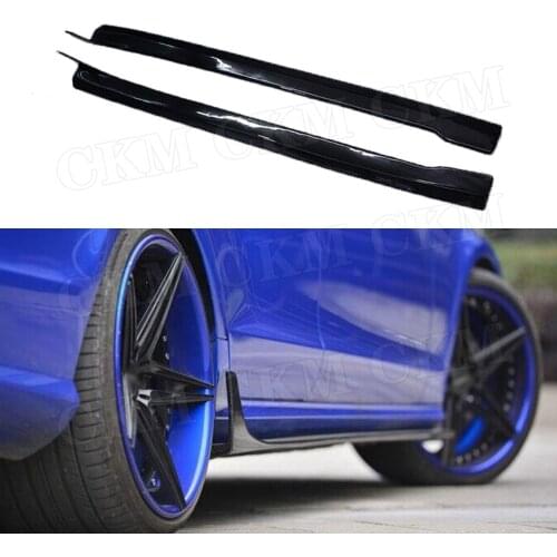 Carbon Fiber Material Side Skirts Aprons For Mercedes Benz CLS Class W218 CLS550 CLS400 2012-2019 FRP Prime Bumper Guard