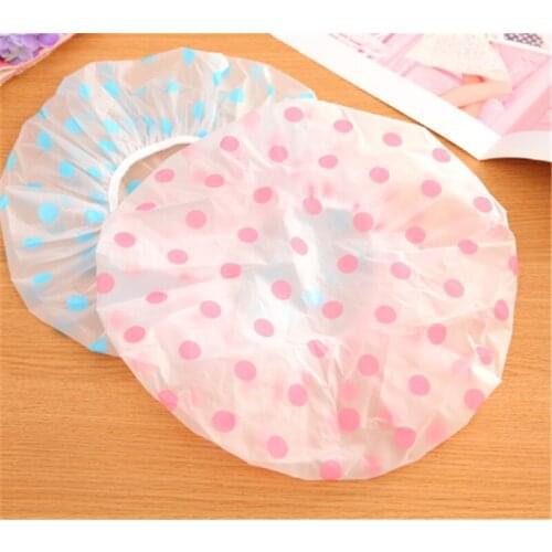 1pcs Shower Cap Reusable Waterproof Shower Cap Thicken Elastic Bath Hat Bathing Cap for Women Hair Salon Bathroom Products