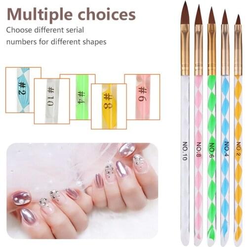 5PC/Set UV Gel Brush Liner Painting Pen Acrylic Drawing Brush Nail Brush Manicure Brush Nail Art Tool