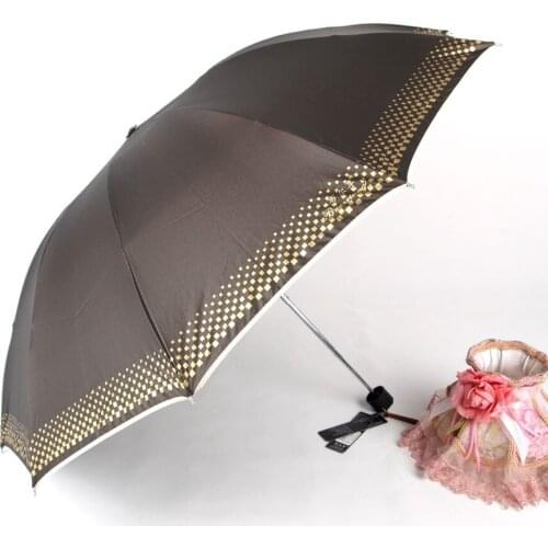 Aurora colored plastic bex8630 sun umbrella rain or shine UV umbrella folded umbrella advertising umbrella