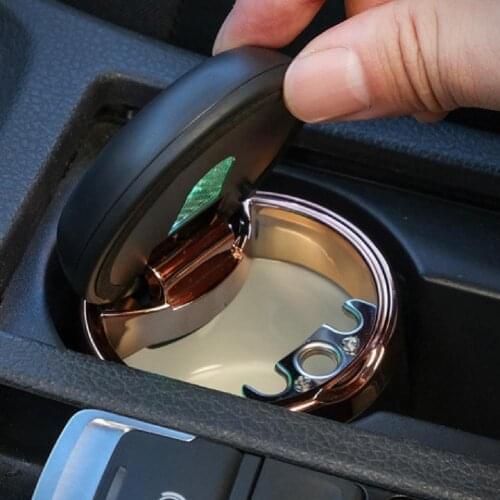 Car ashtray with LED light cigarette-cigar ashtray container ashtray gas bottle smoke cup holder storage cup car supplies