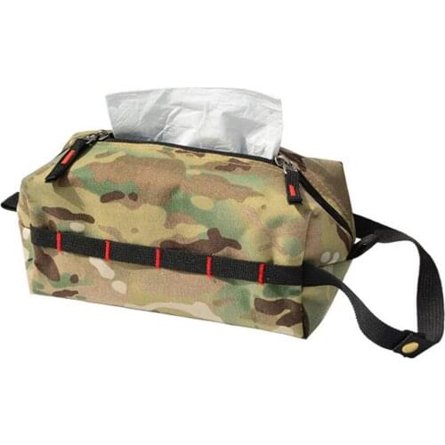 Paper Towel Storage Bag Tissue Box Holder Waterproof Paper Tissue Storage Bag Outdoor Hiking Tissue Cover 1000D Encrypted Oxford