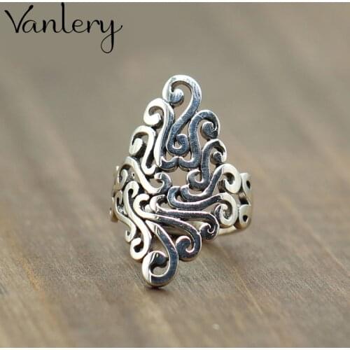 Design Bohemian Flower Rings For Women Fashion Open Finger Rings Female Boho Jewelry 2021