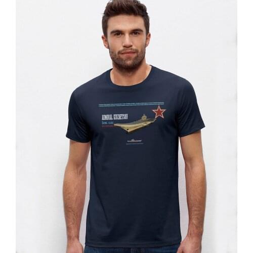 Russia Navy Kreml Class Acmiral KuznetsovAircraft Cruiser T-Shirt. Summer Cotton Short Sleeve O-Neck Mens T Shirt New S-3XL