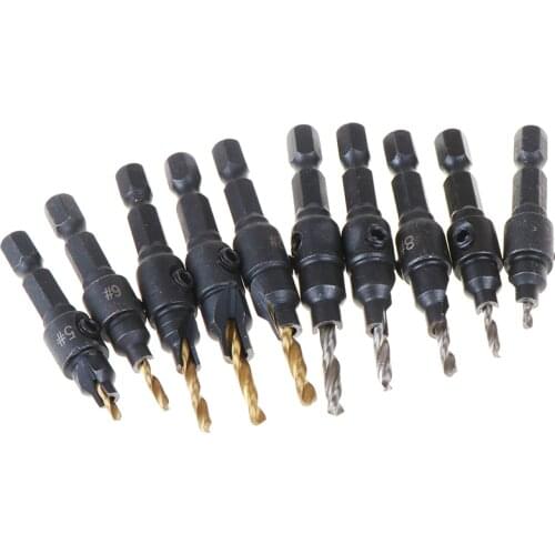 Hot Sale 5pcs HSS Countersink Drill Bit Set Screw Woodworking Chamfer Tool Hot Sale