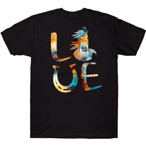 Colorful Love Horse Animal Lovers Awesome Horse Riding T shirt Gift