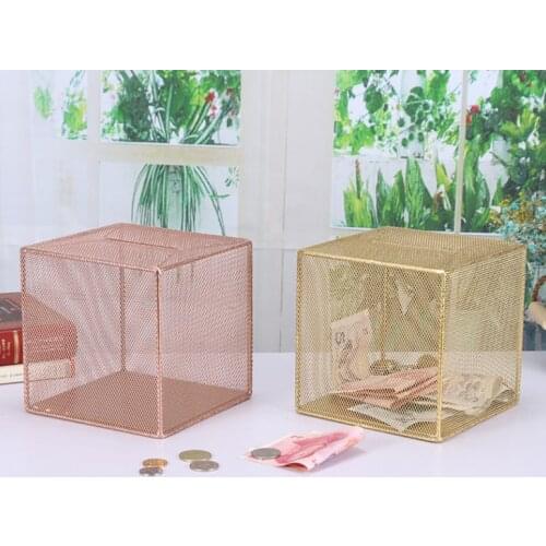 Creative Style Money Boxes Art Of Fresh Metal Bank Bedroom Desk Decoration Childrens Cash Tank Safe Box Money Piggy Bank LFB658