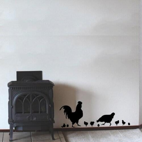 Chicken, Rooster, Chicks, and Eggs Country Wall Decal, Chicken Wall Art, Chicken Decal, Farmhouse Decor, Country Decor, A4-028