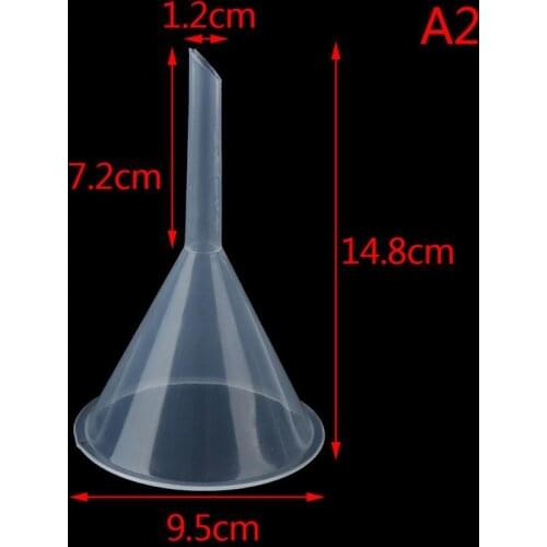 90MM Mouth Dia Laboratory Clear Filter Funnel Plastic Funnels For Perfume Liquid Essential Oil Filling Empty Bottle Packing Tool