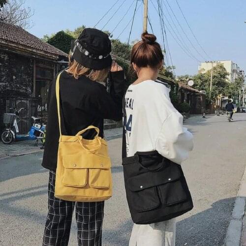 Fashion Women Hasp Messenger Bag Canvas Shoulder Bags 2019 New Hot Simple Female Students School Bags Handbags