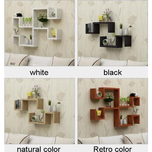 Wall shelf wall hanging creative wall partition living room TV background wall decoration shelf bedroom closet lattice