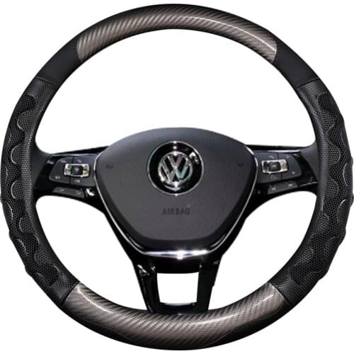 NEW Carbon fiber Car Steering Wheel Cover for Volkswagen VW T4 T5 T6 Multivan Caravelle Auto interior Accessories