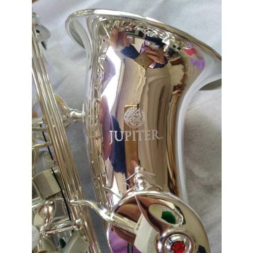 New Jupiter Model JAS-700Q Alto Saxophone Silvering Plated Musical Instruments E Flat Sax with Case Professional Free