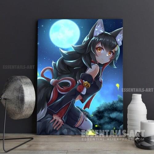 Ookami Mio Hololive Canvas Wall Art Painting Decor Pictures Bedroom Study studio print Living kid Room Home Decoration Prints