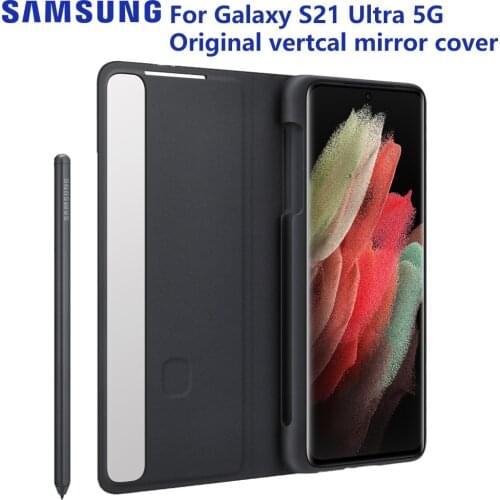 Samsung Original Smart View Mirror Flip Case Cover For Samsung Galaxy S21 Ultra 5G with S Pen Smart Clear View Cover