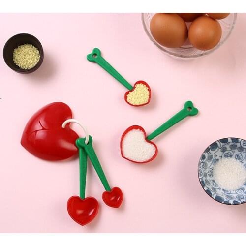 Love Plastic Spoon Creative Baking Tools Baking Measuring Spoons Home Cute Keuken Gereedschap Kitchen Measuring Tools ED50LJ
