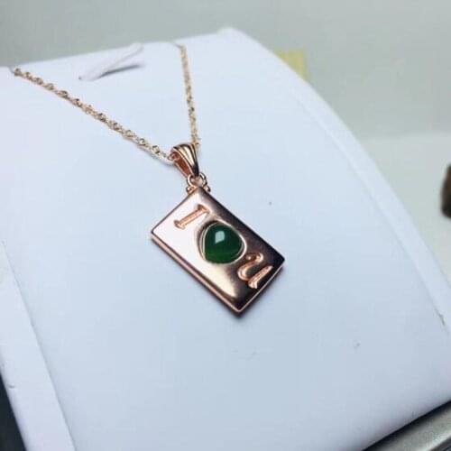Natural Hetian Jasper Charm 925 Silver Gilt Chain Design 520 I Love You Eternal Declaration Of Blessing Lucky Pendant Lover