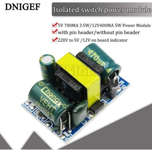 DNIGEF AC-DC 5V 700mA 12V Precision Buck Converter AC 220V to 5V DC Step Down Transformer Isolated Switch Power Supply Module