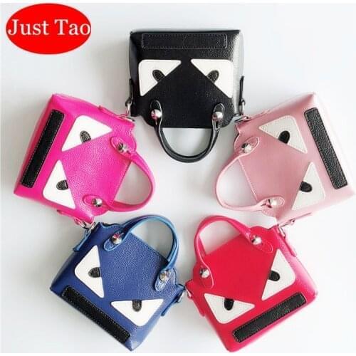 Just Tao! New Eye Handbags Kids Small size Totes for Shopping Baby girls new year gift Kid mini coin purse Fashion Bags JT012